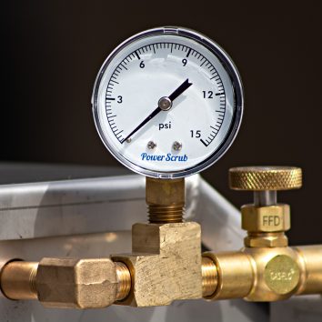 Metering valve and pressure gauge allows you to adjust incoming water flow.